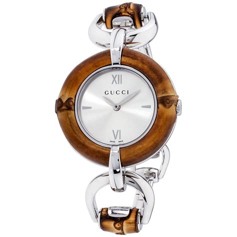 gucci silver dial bamboo &|Gucci g timeless watches.